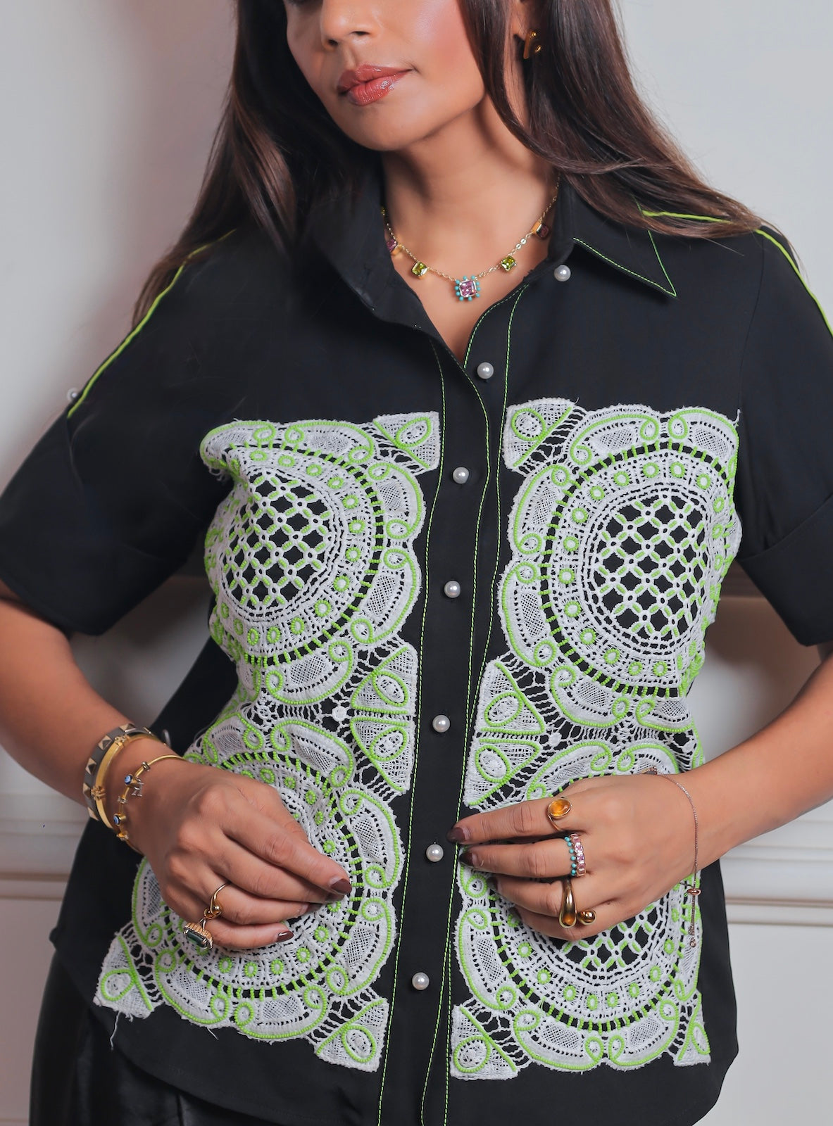 Midnight Neon Whisper Shirt