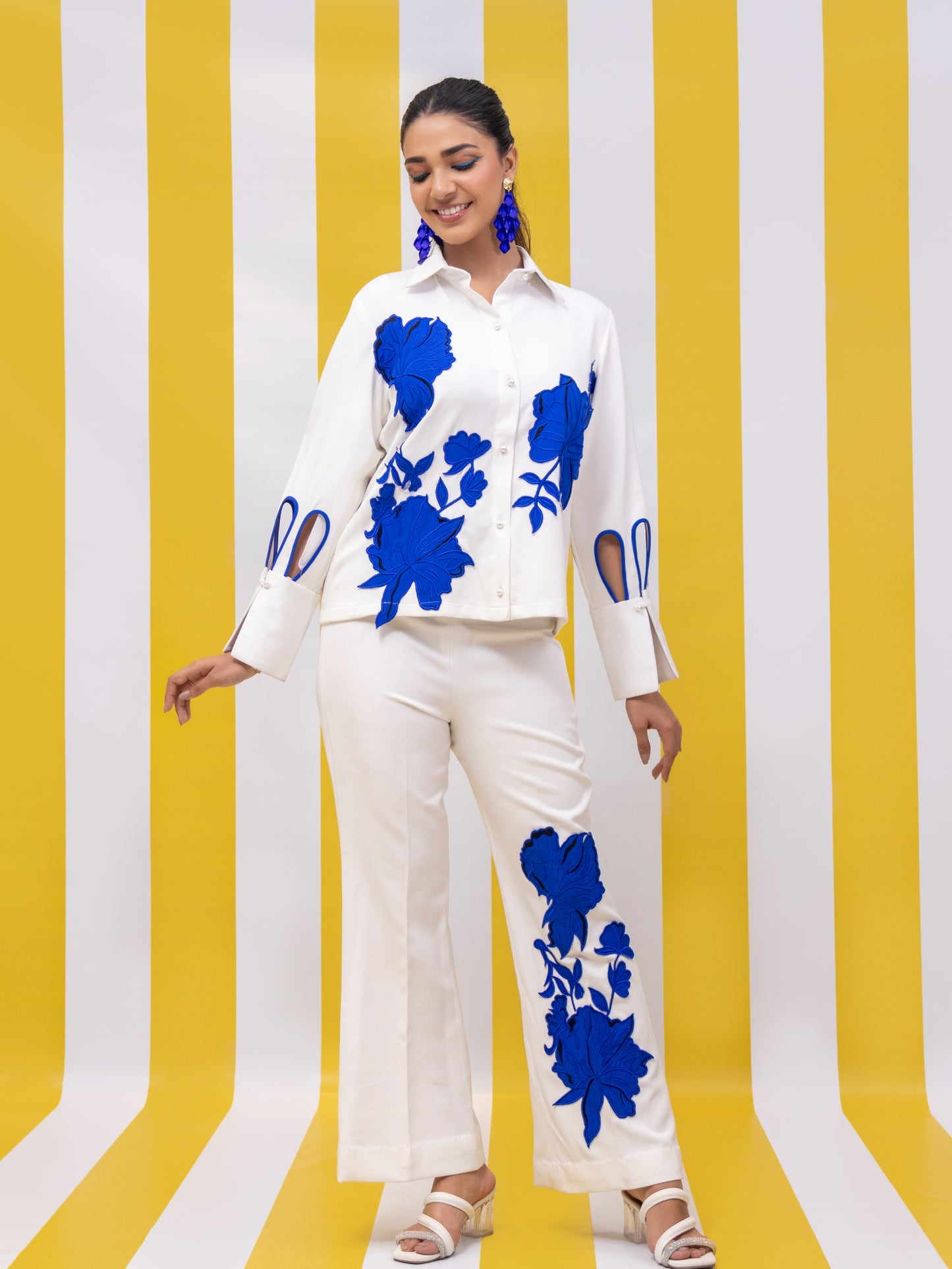 Indigo & Ivory Blossom Set