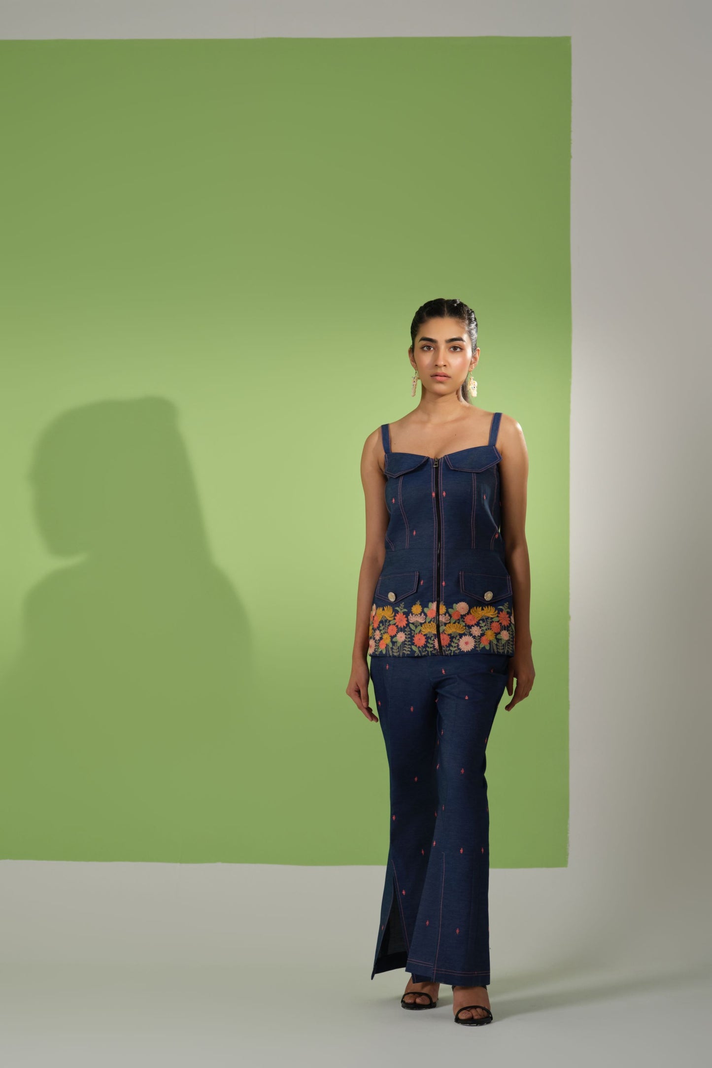 Denim Bloom Co-Ord Set