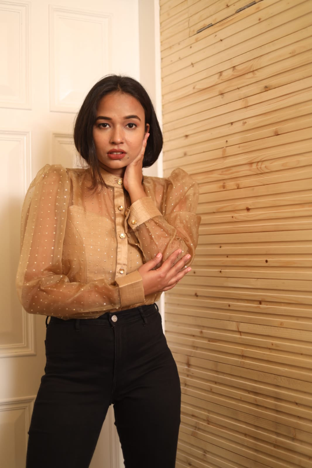 Gold Swarovski Shirt & Bustier