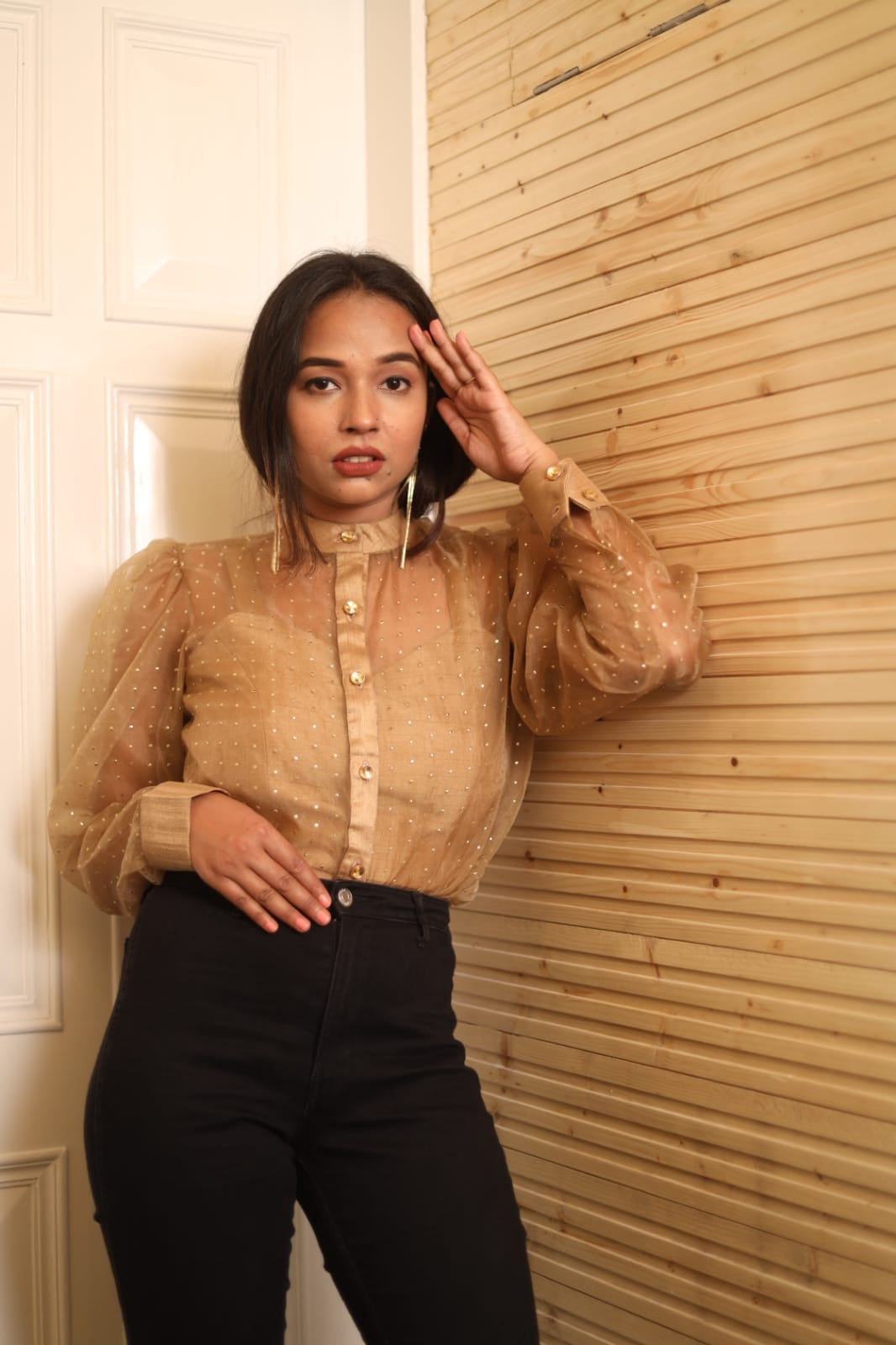 Gold Swarovski Shirt & Bustier