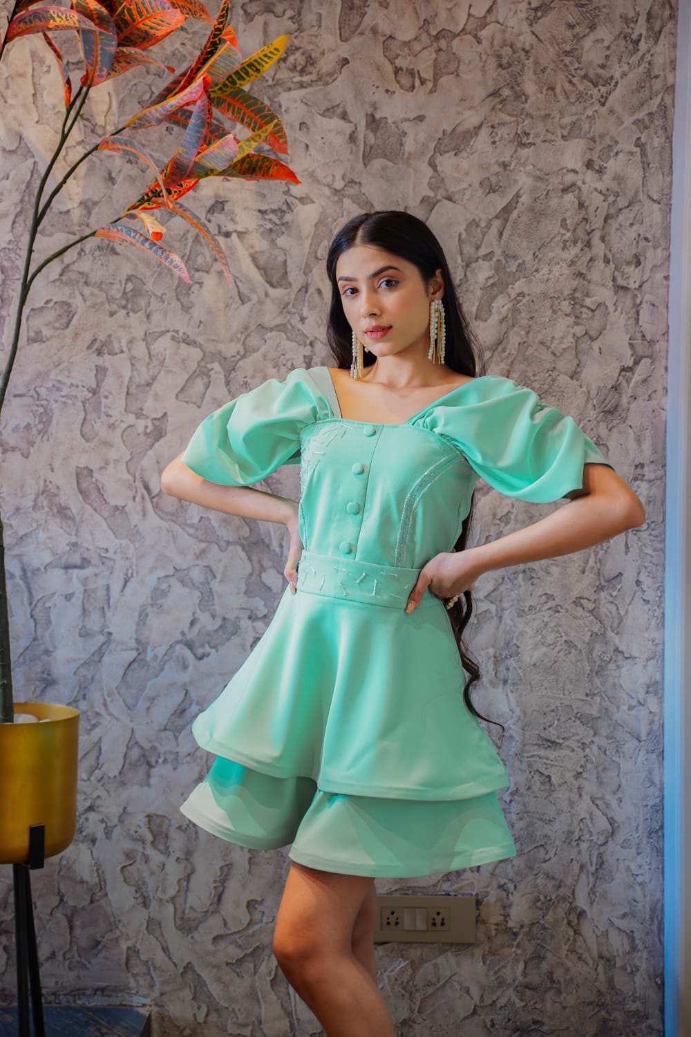 GREEN MINT SKIRT CO-ORD SET