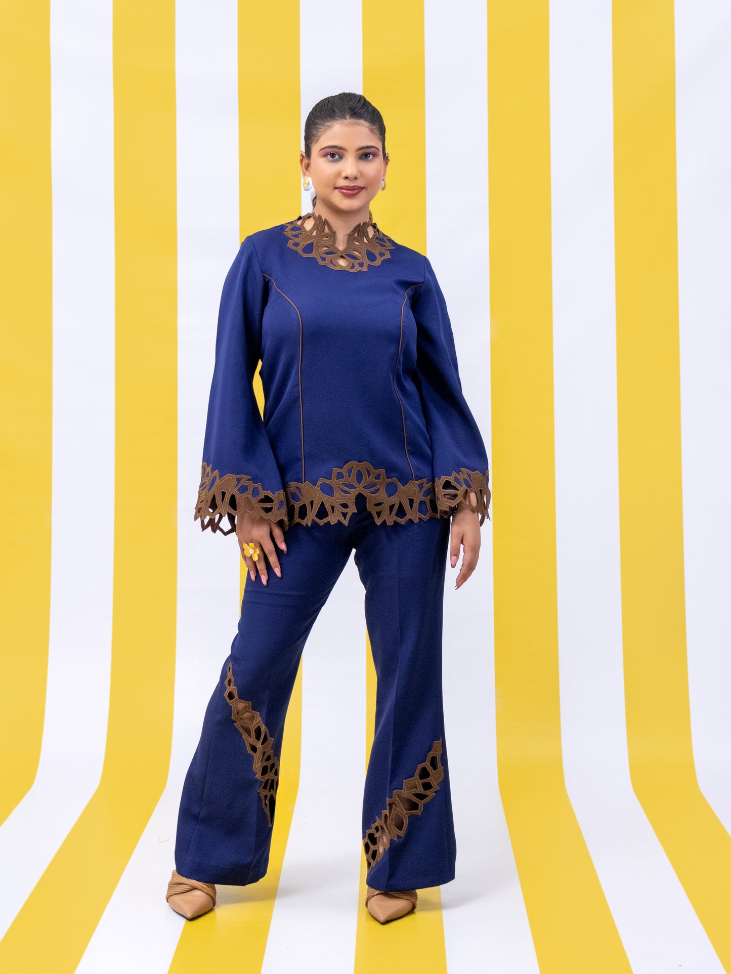 Cutwork Gala Set Midnight Blue