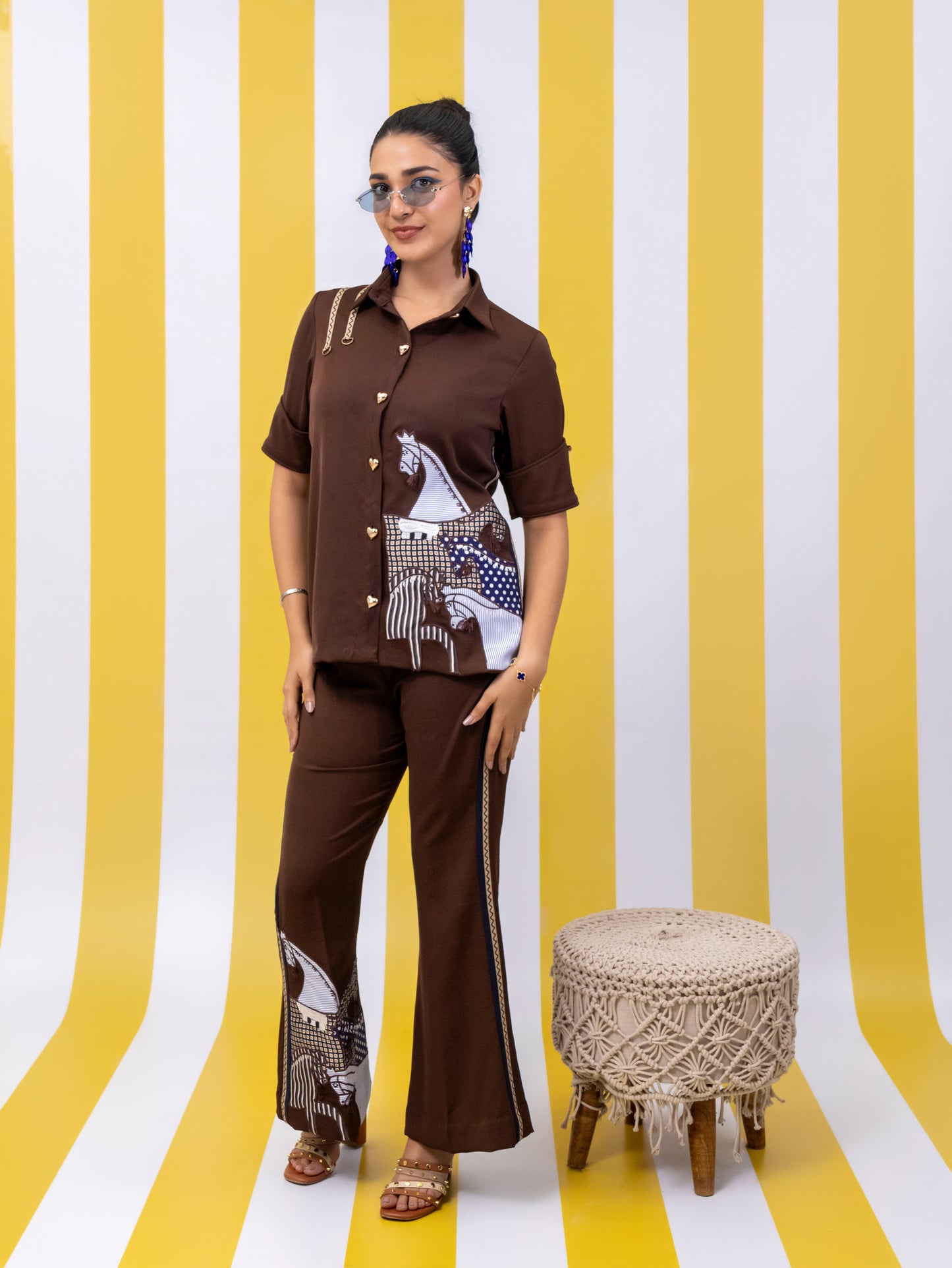 Horse Bit Co-Ord Set (Brown)