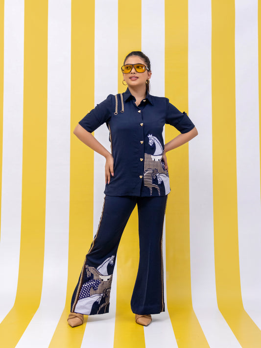 Horse Bit Co-Ord Set (Blue)