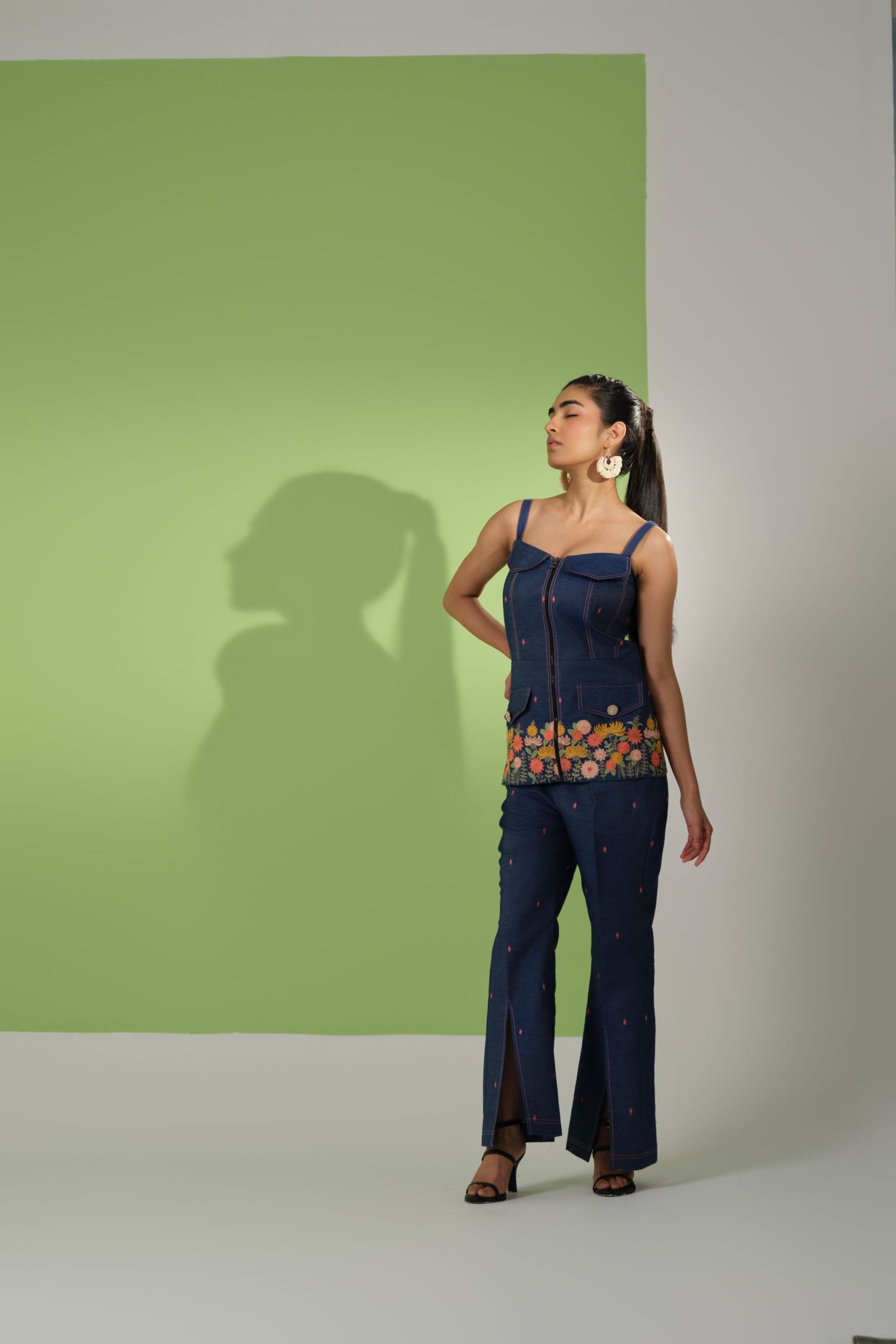 Denim Bloom Co-Ord Set