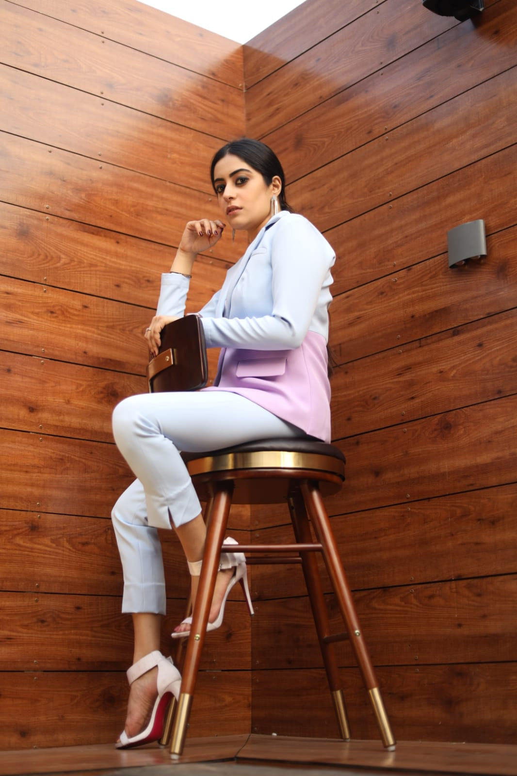 Collar Block Blazer Co-Ord Set